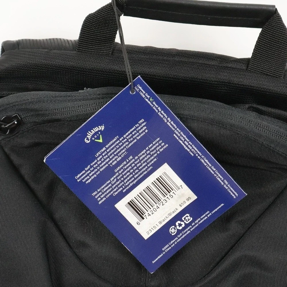 Callaway Golf Backpack CG Sport Black Solid OS NWT